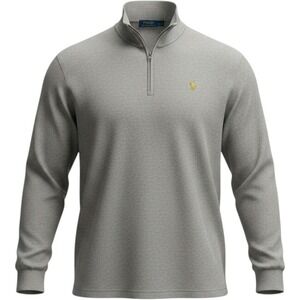 Polo Ralph Lauren Estate Rib 1/4 Zip Pullover Men Sz XXL Sweater Gray Preppy